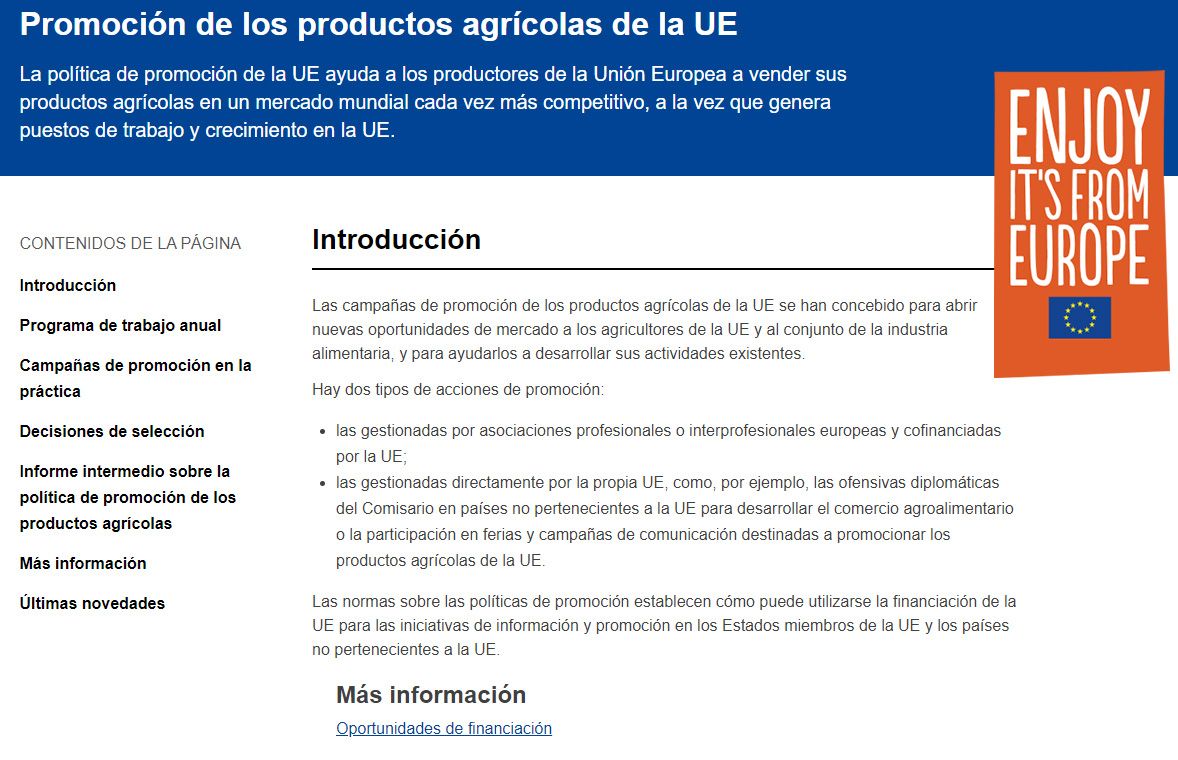 Promoción de los productos agrícolas de la UE