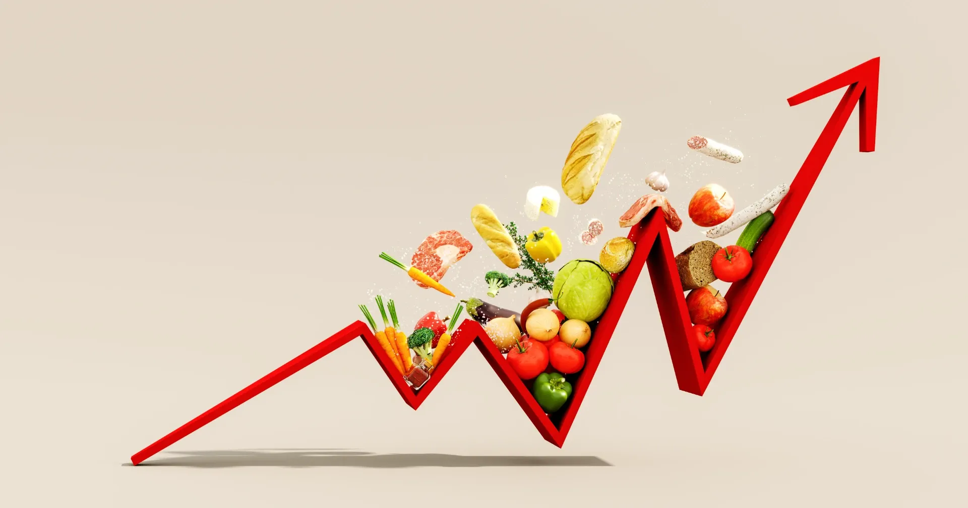 Una imagen de un gráfico de barras con diferentes tipos de alimentos.