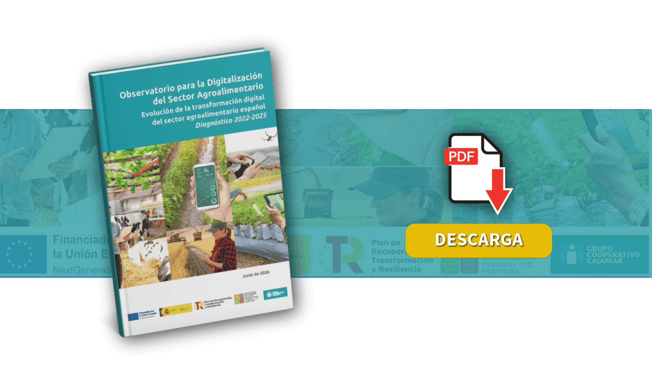 Imagen en blanco y negro de una tableta con un enlace de descarga de PDF.