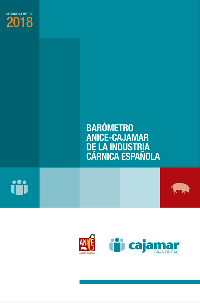 Portada libro "Barómetro ANICE - Cajamar de la industria cárnica española. Primer semestre 2019" - Cajamar