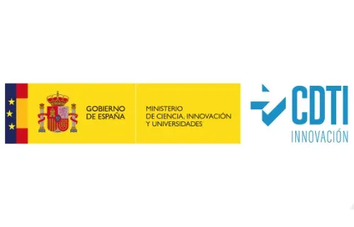 Logotipo del CDTI y del Ministerio de Ciencia, Innovación y Universidades del Gobierno de España.