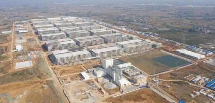 Granja de cerdos de varias plantas de Muyuan Foods en Neixiang, provincia de Henan, China