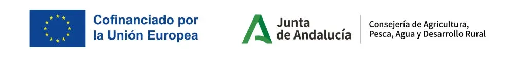 Logotipo de la Unión Europea y la Junta de Andalucía con el Consejería de Agricultura.