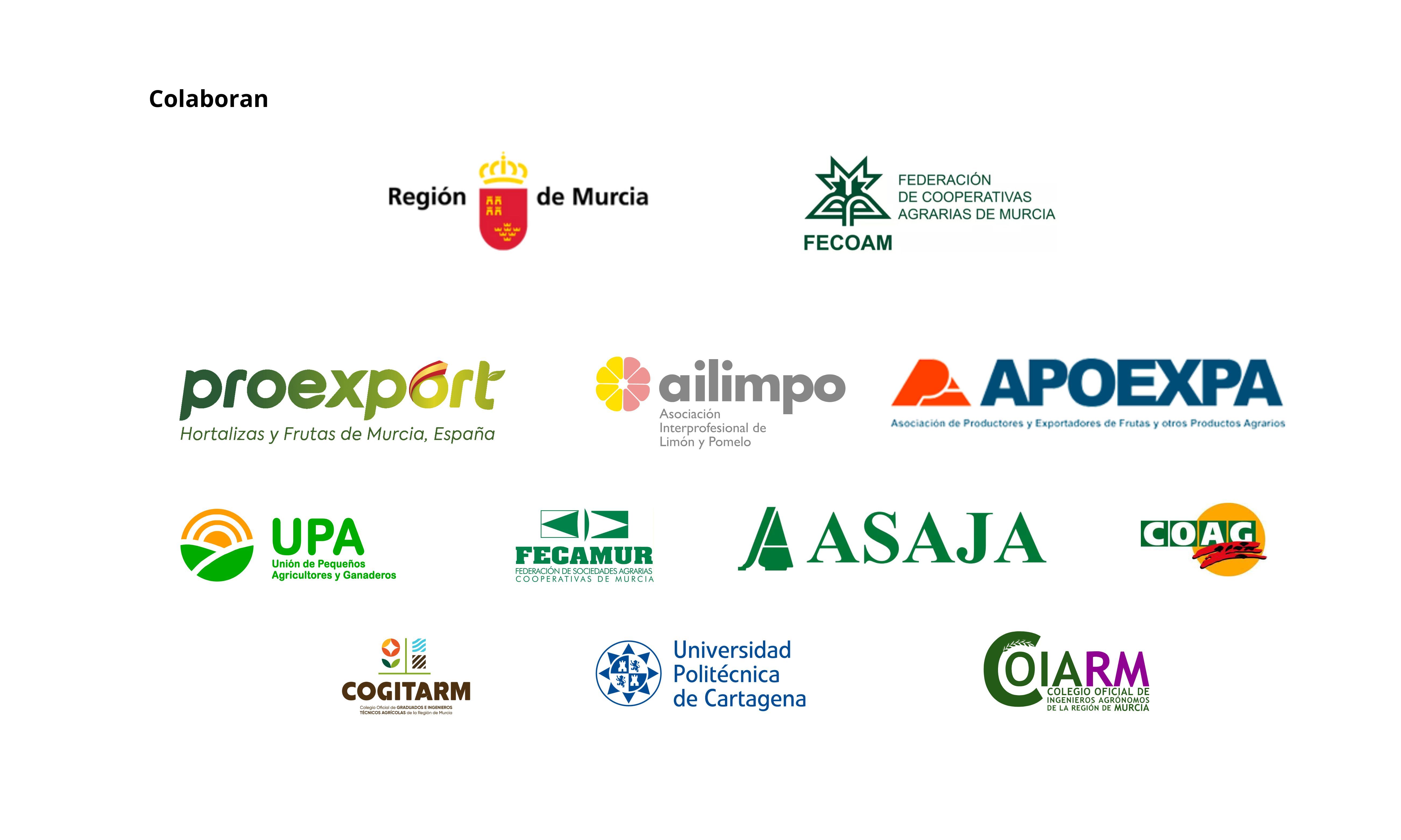 Logos colaboradores Agrotest Murcia