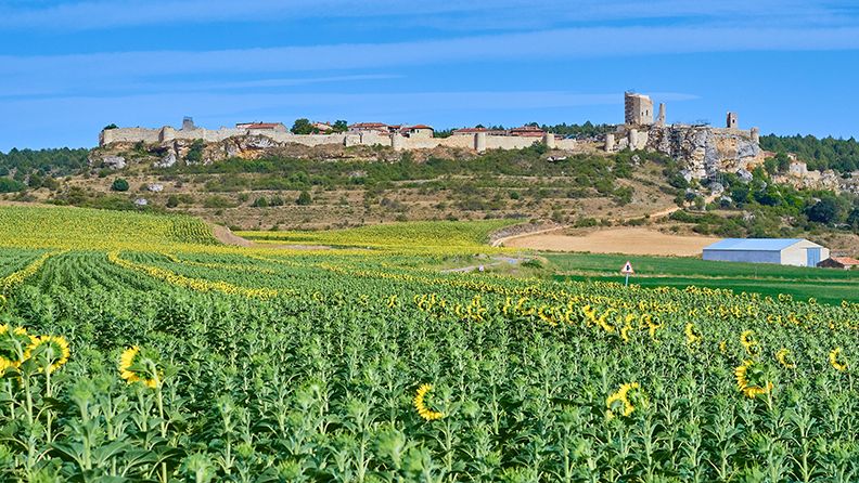 Paisaje del Pueblo de Calatañazor en la provincia de Soria en Castilla y León