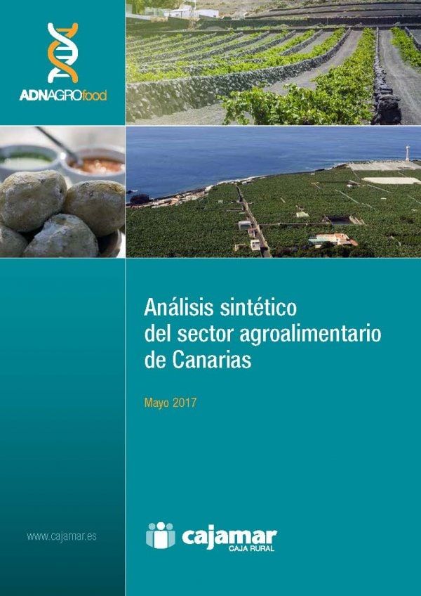 Portada Análisis sintético del sector agroalimentario de Canarias