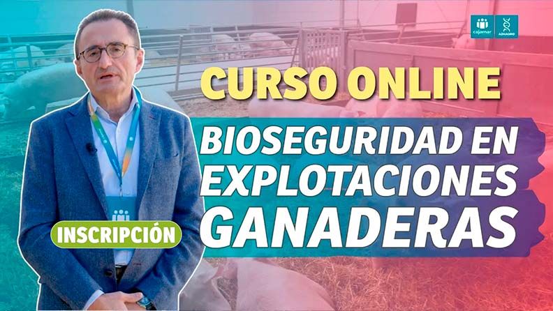 Banner curso sobre bioseguridad en explotaciones ganaderas.