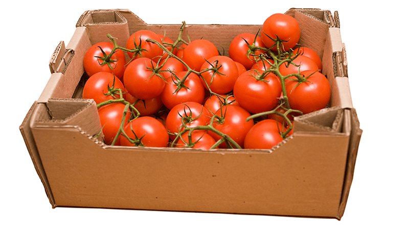 Caja de tomates
