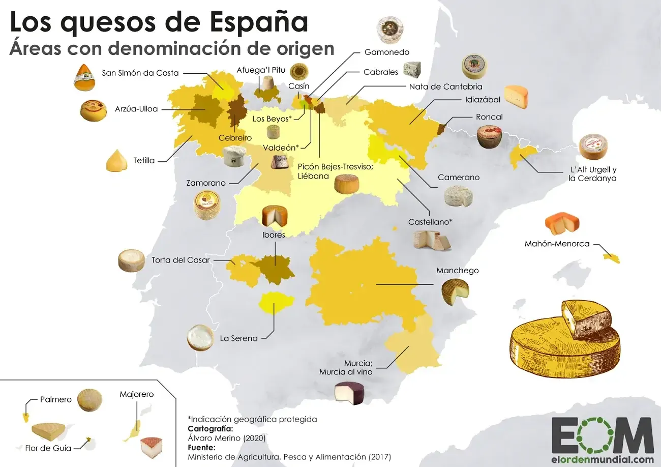 quesos con denominación de origen de España