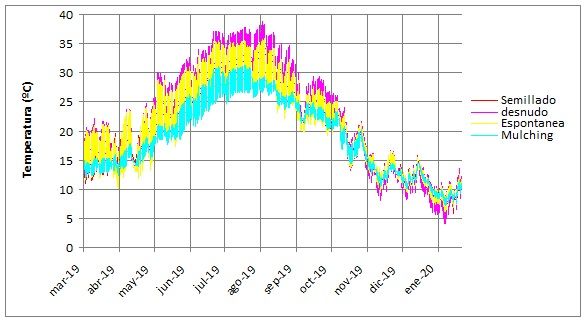 Evolución de la temperatura del suelo