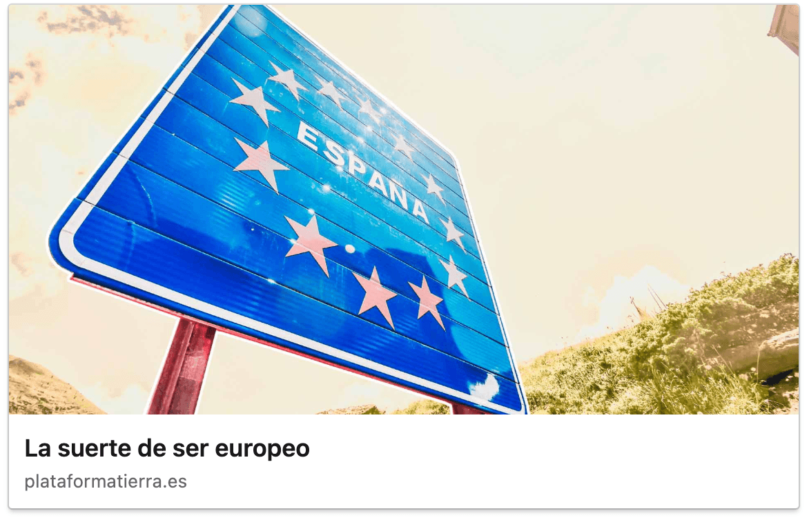 La suerte de ser europeo - Tomás García Azcárate
