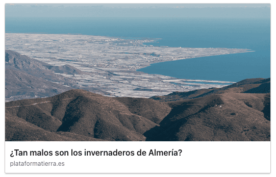 AGROEQUILIBRIO - ¿Tan malos son los invernaderos de Almería?