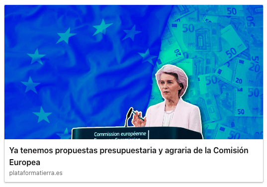 Tomás García Azcárate. Ya tenemos propuesta presupuestaria y agraria de la Comisión Europea