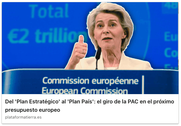 Artículo de Ignacio Atance: Del Plan Estratégico de la PAC al Plan País