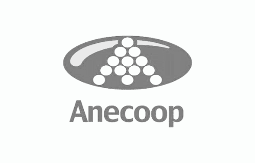 Logo de Anecoop con una representación circular de bolas y el texto debajo.