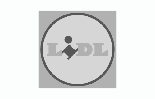 Logotipo de Lidl con diseño gráfico simplista.
