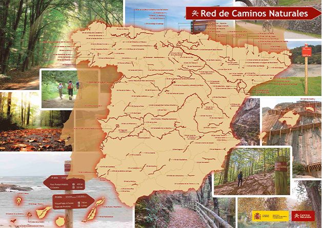 Mapa de los Caminos Rurales de España del MAPA.