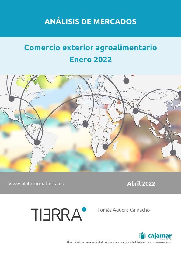 portada del informe de Mercados sobre el análisis del comercio exterior agroalimentario a enero de 2022
