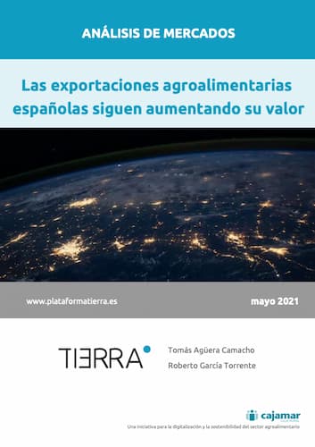 Portada del informe de exportaciones de Mayo 2021