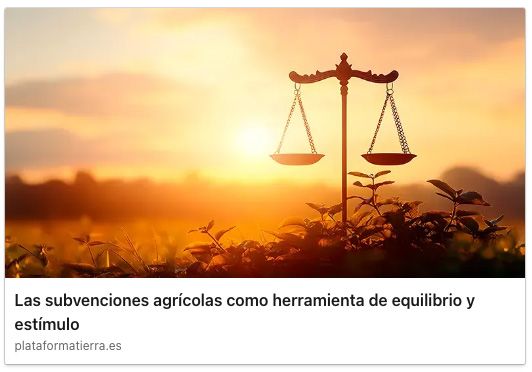 Subvenciones agrícolas herramienta equilibrio