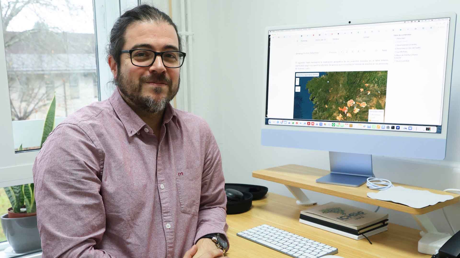 Adrián Regos, coordinador del grupo de Ecología del Paisaje de la Misión Biológica de Galicia (MBG). EFE/Xoán Rey. 
