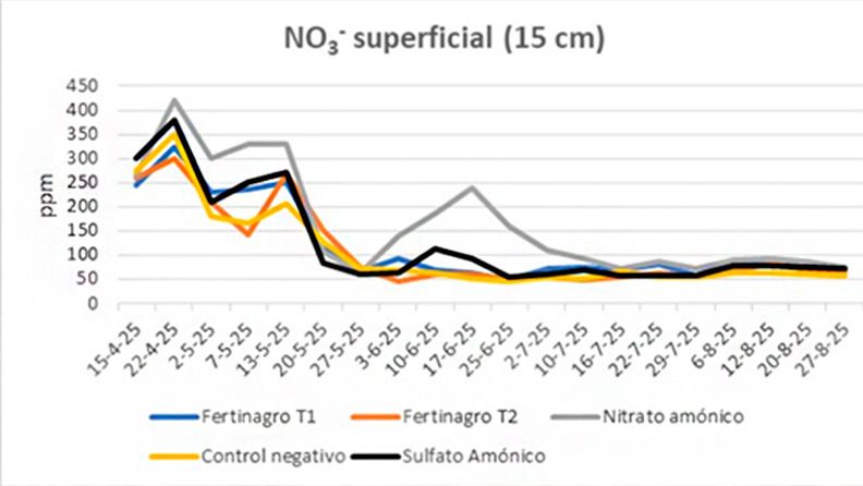 NO3- superficial (15 cm)