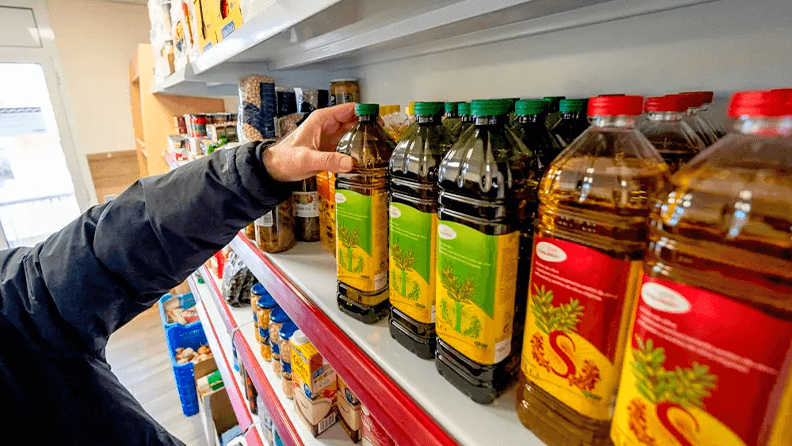 Aceite de oliva en supermercado