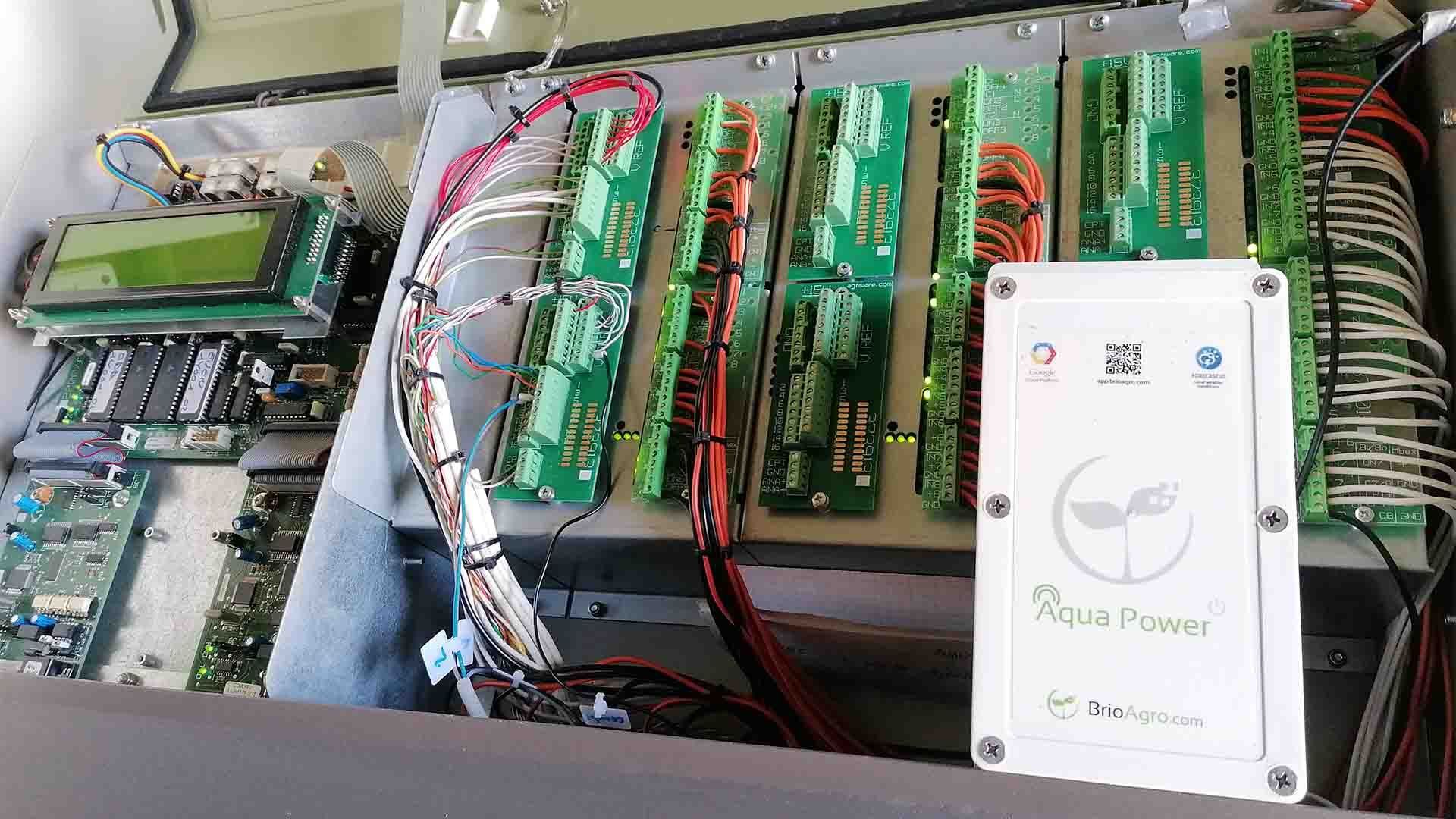 Aqua Power instalado en el programador de riego.