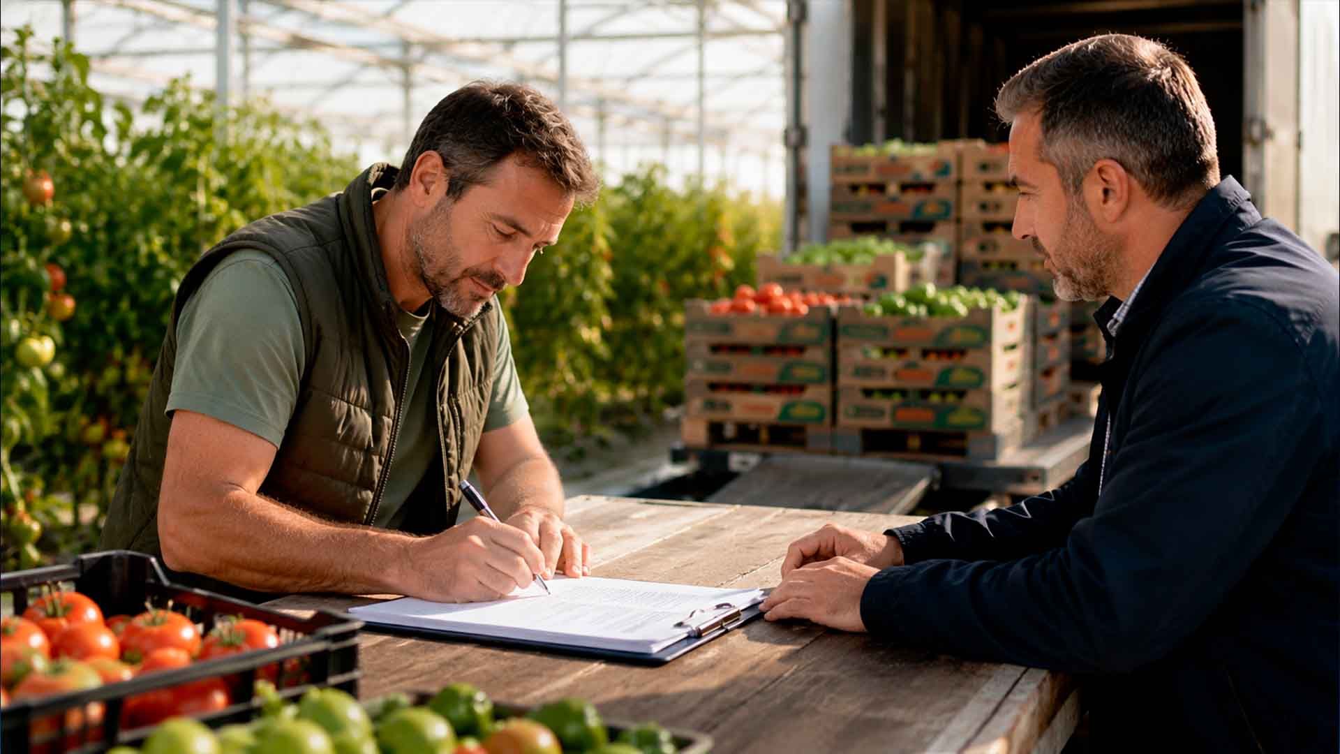 Firma de compraventa de productos agroalimentarios a pie de finca.