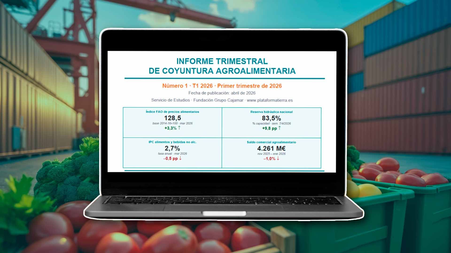 Informe trimestral de coyuntura agroalimentaria con estadísticas sobre precios y comercio de alimentos.