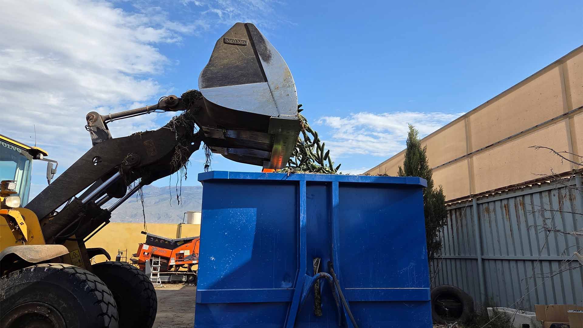 Proceso de compostaje en cubas.