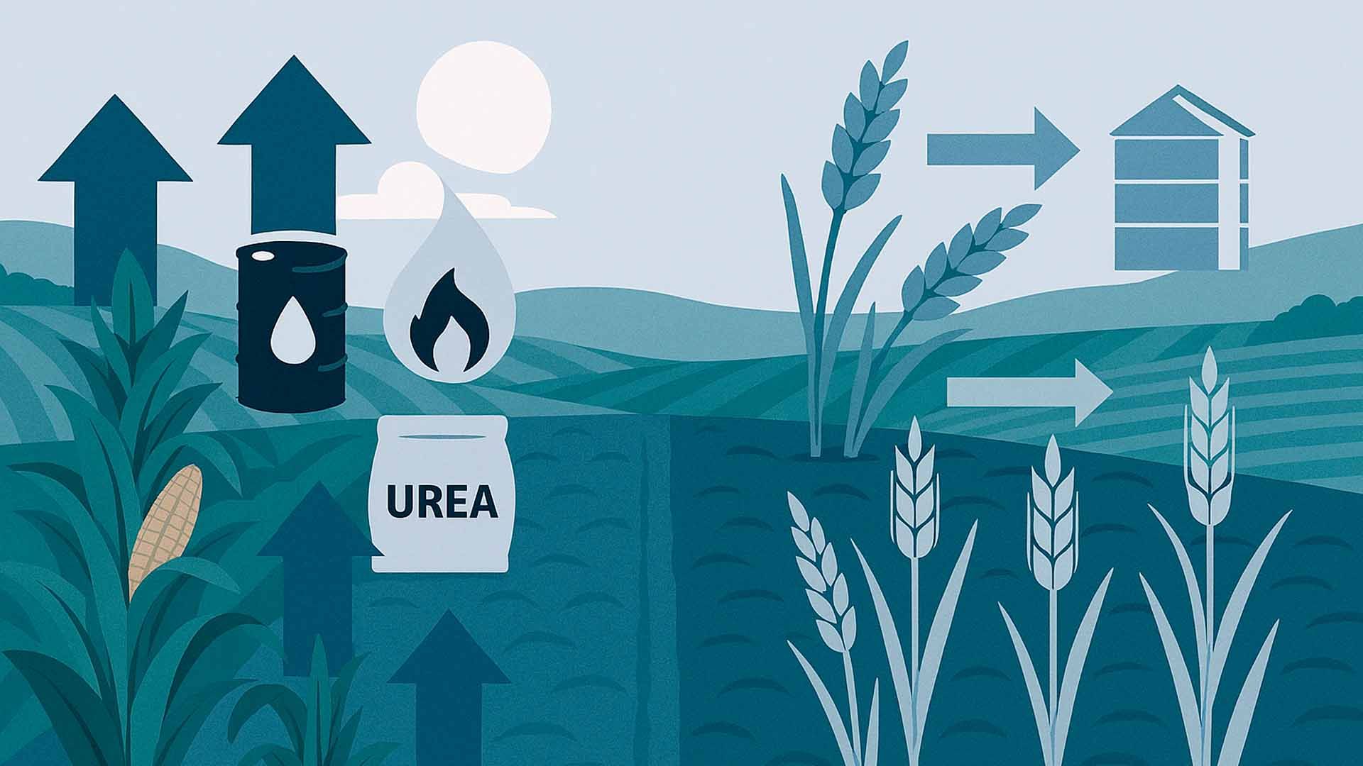 Choque entre energía–fertilizantes al alza vs. cereales estables