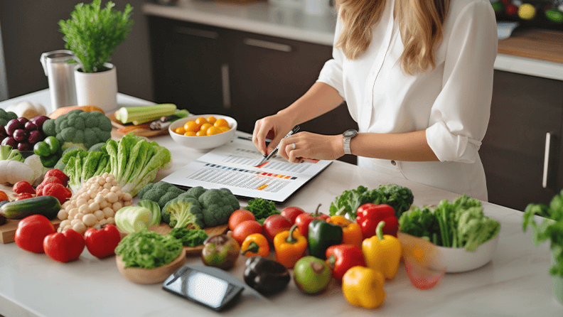 Plan de dieta con verduras