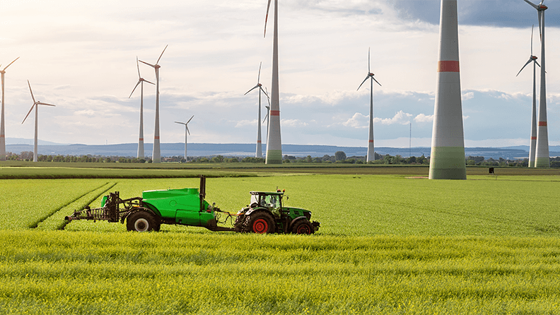 Cultivo de tierras y energía sostenible