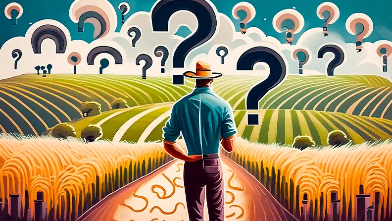 Un agricultor entre interrogaciones