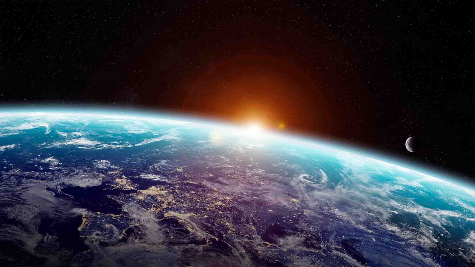 Vista del planeta Tierra desde el espacio.