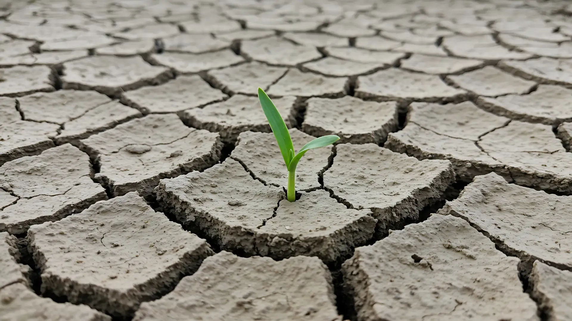 Imagen de una planta expuesta a un severo estrés hídrico.