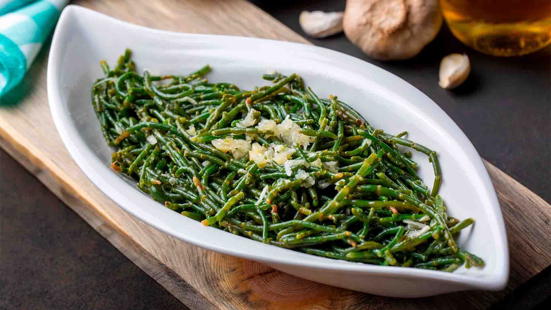 Salicornia cocinada.