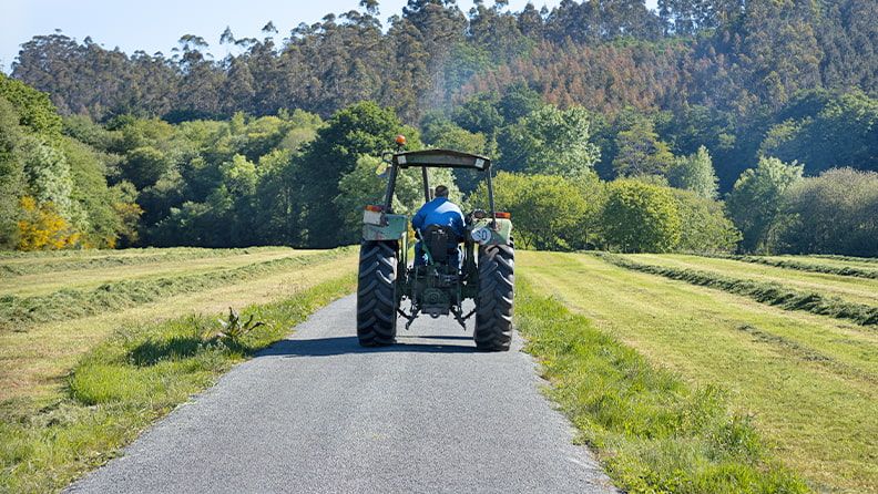 Tractor en Galicia