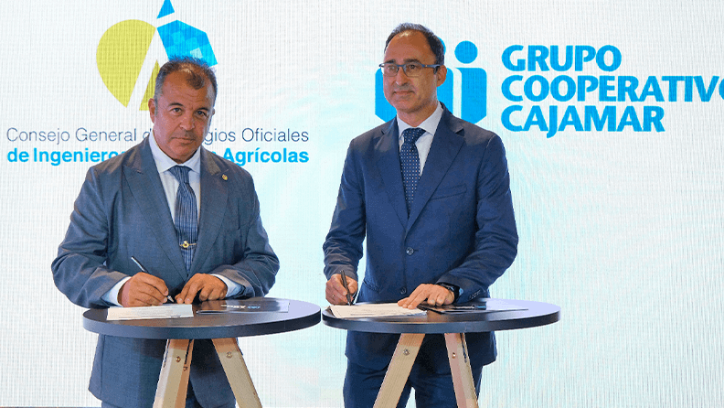 El convenio se ha rubricado en el estand del Grupo Cooperativo Cajamar
