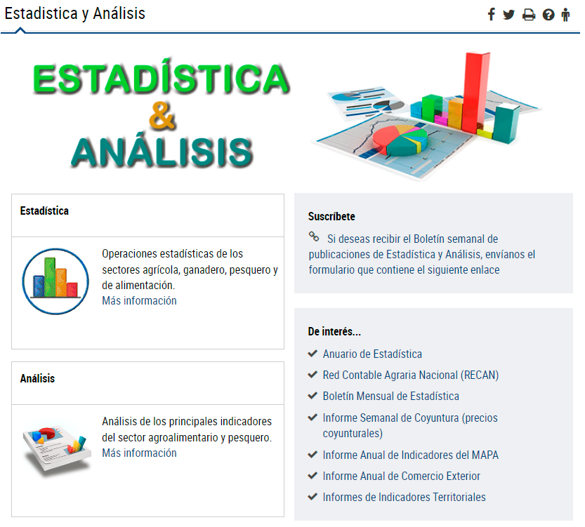 Web análisis y estadística MAPA
