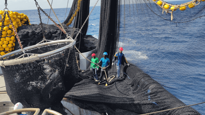 Actividad a bordo de un buque de la flota atunera española OPAGAC-AGAC