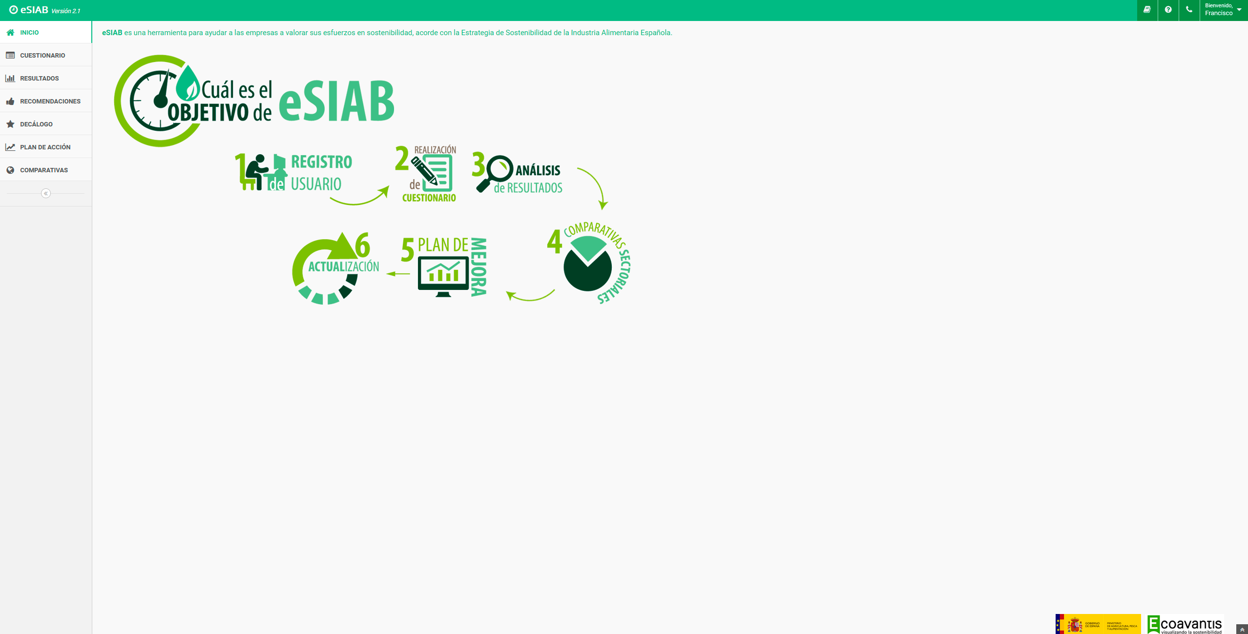 Figura 2. Interfaz de sSIAB. Fuente: eSIAB.