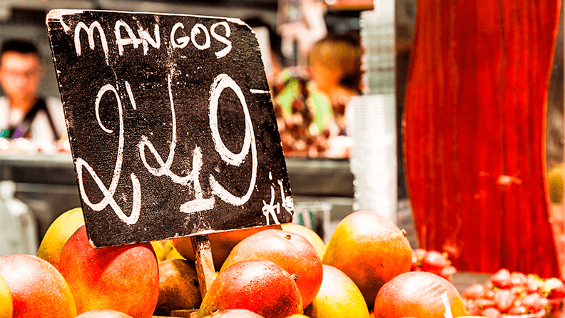Mangos en supermercado