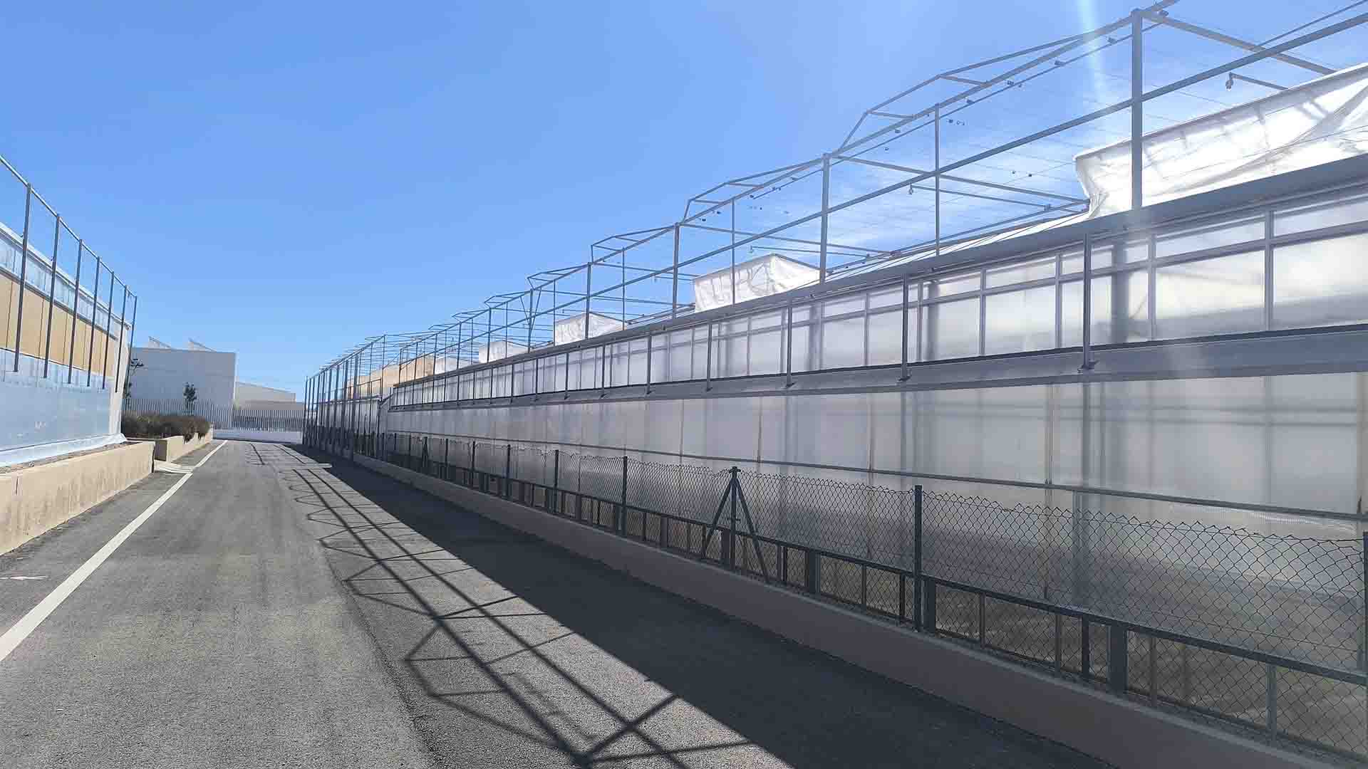 Nave que acoge el proyecto en la Estación Experimental Cajamar.